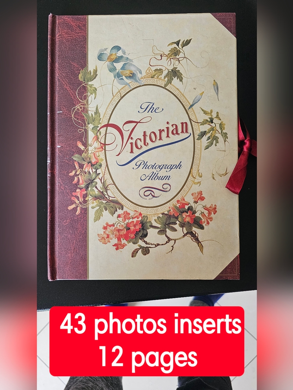 Victorian Photograph Album - Red and Cream Photo Album